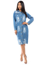 Load image into Gallery viewer, DENIM JACKET DRESS
