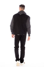 Cargar imagen en el visor de la galería, DENIM JACKET WITH HOOD - BLACK
