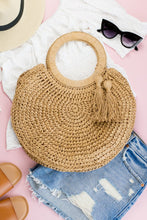 Cargar imagen en el visor de la galería, Straw Tassel O-Ring Tote
