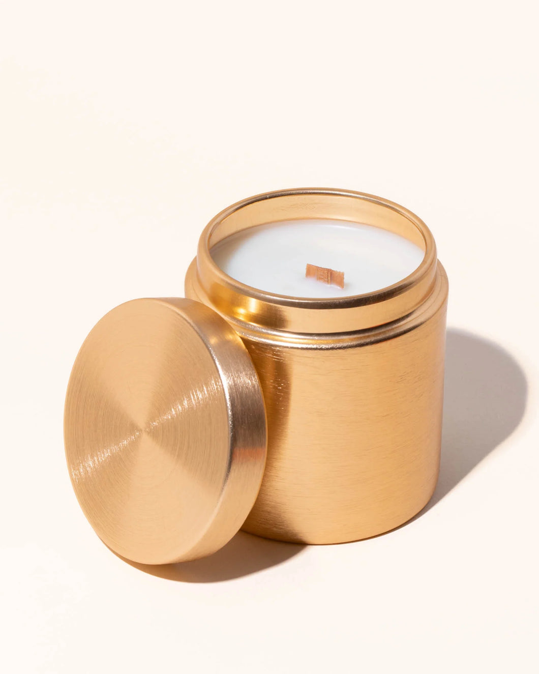 Choose your Scent| 9 oz Gold Glam Tin Soy Candle / Candle Gift/ Luxury Candle/Wood Wick Candle