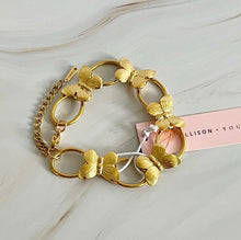 Cargar imagen en el visor de la galería, Vintage Butterfly Linked Bracelet
