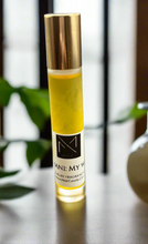 Load image into Gallery viewer, My Ways ..This scent is a great layering scent or can be used alone..Comes in a beautiful frosted (10ml) roll on bottle or a (30ml) size...Excellent to travel or refresh throughout the day.
