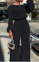 Load image into Gallery viewer, Black Wide leg pant Set
