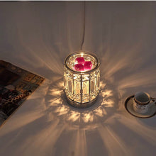 Cargar imagen en el visor de la galería, Silver Crystal Wax Warmer + Free Designer Fragrance Oil for warmer
