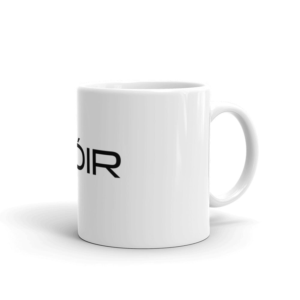 White glossy mug